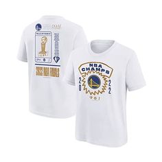 a white t - shirt with the golden state warriors logo on it