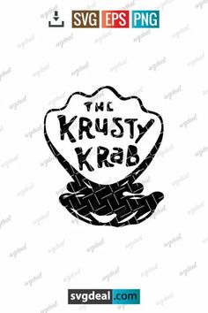 the krusty krab svg file is shown in black and white