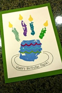 a handprinted birthday card with the words happy birthday bapa on it,