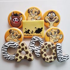 the cookies are decorated to look like animals