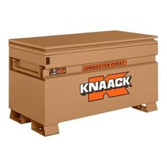 a large brown box with the word knaack on it's front and side