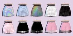 the shorts are all different colors and sizes