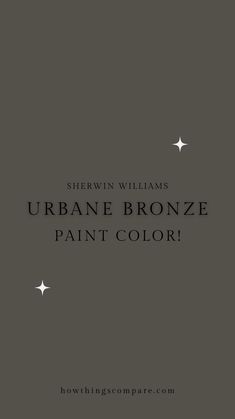 the cover for urban bronze paint color by sheryln williams, with stars on it