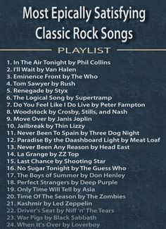 the most epically satisfied classic rock songs playlist