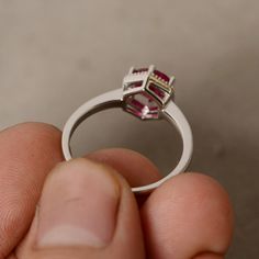 This is a gorgeous handmade creation. Its beauty is its simplicity & Elegance. The 7mm round cut Lab ruby is crafted in solid sterling silver and with rhodium plated. All item is sent in a beautiful gift box You can realize more lovely stuff clicking the link https://www.etsy.com/shop/knightjewelry?refshopsection_shophome_leftnav Please leave the correct address and you phone number for delivering successfully. Elegant Round Cut Ruby Ring Gift, Timeless Halo Ring Gift, Timeless Halo Ring With Round Cut For Gift, Timeless Round Cut Halo Ring For Gift, 14k White Gold Ruby Ring With Halo Setting, Timeless Round Cut Halo Ring, Elegant Round Ruby Promise Ring, Modern Round Cut Ruby Ring For Anniversary, Brilliant Cut Halo Ring As Gift