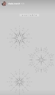 three snowflakes are shown with the words, available on their screenshots