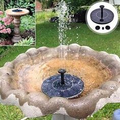 a bird bath with water coming out of it