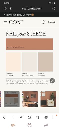 an image of a web page with different colors and shapes on it, including the text'nail your scheme '