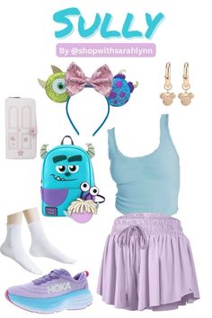 Outift de ideia de roupa da Disney da personagem Sully da Disney para menina Disney Bounding Dresses, Disney Up Outfit Ideas, Sully Disneybound, Easy Disney Bound Outfits, Monsters Inc Disneybound, Disney Character Inspired Outfits, Outfits For Disneyland, Disney Bounding Outfits, Disney Outfit Inspiration