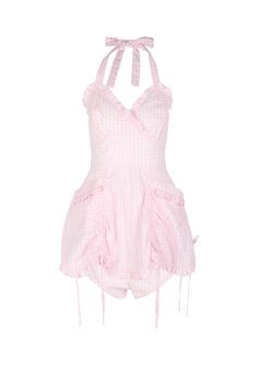 The Pink Gingham Playsuit set is a passion project for Selkie founder Kimberley Gordon. Inspired by a 1950s cotton apron suit that is only found in vintage exploration, and nearly impossible to find in diverse sizing, features added drawstring details and a slightly updated fit to bring it into today's world. Made from super soft seersucker cotton, this swimsuit doubles as a microdress. It comes with perfect boy shorts that are smocked across the entire backside. You’ll want to pack this for eve Silk Dressing Gown, Corset Skirt, Puff Dress, Cotton Apron, Apron Dress, Perfect Boy, Passion Project, Pink Gingham, Knitted Coat