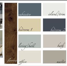 the interior paint colors are all different shades