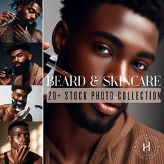 Elevate your brand's visual identity with our captivating collection of AI-generated stock images featuring diverse African American men, specifically curated for beard care, skincare, beard wash, and more.  📦 What's Included: ✨ 20+ High-Resolution Images: Carefully selected images that reflect the essence of self-care and grooming, featuring various poses and styles. 🛍️ Ideal for: Beard Care Brands Skincare Companies Men's Grooming Products Online Marketplaces Barbershops and Salons Social Me Men Skincare, Business Stock Images, Black Men Beards, Beard Wash, Photography Collection, Male Grooming, Social Media Campaign, Beard Care, Mens Skin Care