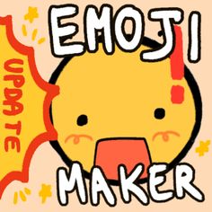 an emoti maker with the words emoti on it's face