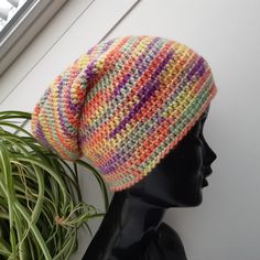 Crochet hat with noble matt lustre effects through merino wool and dazzling silk. Purple, citrus yellow, salmon, pastel green beanie. 70% Merino wool, 20% Viscose, 10% Silk. READY TO SHIP This hat best fits an average adult/teen head size. If you need this hat in a different size or in any other color please just let me know! All my hats are produced in a smoke-free and pets-free home. Care instruction:  Hand wash and lay flat to dry. Thank you for visiting JuliaHats! Have a nice day! Yellow Knitted Crochet Hat For Spring, Spring Knitted Beanie, Handmade Adjustable Beanie For Spring, Handmade Spring Beanie, One Size Fits Most, Handmade Beanie For Spring, One Size Fits Most, One Size Spring Beanie, Spring Hand Knitted Beanie, Handmade Beanie For Spring, Handmade Spring Beanie Hat