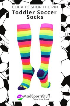 Boys and Girls Soccer Socks in Toddler Sizes 3T-5T Toddler Soccer, Kids Soccer