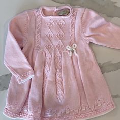 Beautiful L Never Worn Pili Carrera Dress. Made In Italy. Sweet Long Sleeve Fitted Dress, Pink Long Sleeve Dress For Playtime, Cute Pink Winter Dress, Pink Playful Winter Dress, Playful Pink Winter Dress, Kids' Dresses, Casual Dresses, Colorful Dresses, In Italy