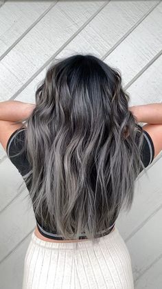 Silver Hair Balayage, Hair With Silver Highlights, Mushroom Brown Balayage, Brighten Gray Hair, Brown Hair With Silver Highlights, Highlights Silver, Brown Hair Inspiration