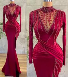 Plus Size Arabic Aso Ebi Burgundy Mermaid Sexy Fitted Embellished Mermaid Dress For Party Season, Fitted Floor-length Mermaid Dress With Rhinestones, Party Season Embellished Mermaid Hem Gown, Embellished Fitted Gown For Party, Party Gown With Rhinestones And Mermaid Hem, Party Mermaid Dress With Rhinestones, Mermaid Hem Gown With Rhinestones For Party, Burgundy Prom Dress Mermaid, Prom Dresses Burgundy