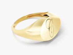 14k Solid Gold Oval Signet Ring Graduation Ring, Oval Signet Ring, Graduation Rings, Precious Rings, Engraved Initials, Name Initials, Gold Signet Ring, Family Crest, Ring Size Guide