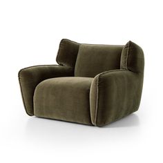 Garland Swivel Chair Monte Olive Angled View 245880-002 Bookshelf Lighting, Olive Fabric, Brown Chair, Bedroom Bench, Ottoman Stool, Living Room Furniture Sofas, Dressers And Chests, Four Hands, Sink In