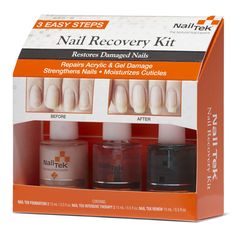 Nail Tek Nail Recovery Kit At Home Acrylic Nails Products, Damaged Nail Beds, Ripped Nail Bed Repair, Kit Nails Gel, Thick Nail Polish Remedy, Make Your Own Nail Polish, Nail Care Routine Growth, Damaged Nails Repair, Nail Tek