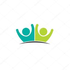 two people are holding hands in the shape of a crown logo template for your company