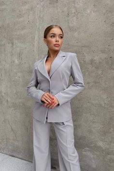 VI Slim-fit Suit Gray – VICLAN Pearl Suit, Socks Shoes, Suit Women, Slim Fit Suit, Vest Coat, Fabric Structure, Cotton Coat, Matching Accessories, Top Fabric