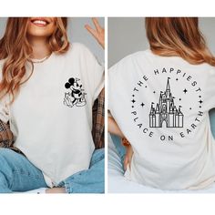 Comfort Colors® the Happiest Place One Earth Shirt, Magical Castle Shirt, Mickey Castle Shirt, Disney Vacation Shirt, Magical Kingdom Shirt - Etsy Disneyland Summer, Disneyland 2024, Cricut Embroidery, Disney 2025, Magical Castle, Disney Shirt Ideas, Disney Fits, Mickey Mouse Theme, Disney Vacation Shirts