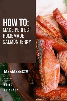 How to make salmon jerky guide Salmon Jerky Recipe Dehydrator, Ham Jerky Recipes, Dehydrated Jerky Recipes