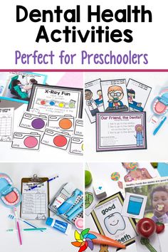 dental health activities for preschoolers with text overlay