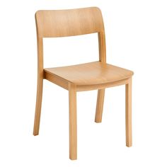 a wooden chair on a white background