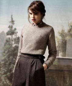 Lovely outfit in fred perry Preppy Mode, 일본 패션, Dark Academia Fashion, Academia Fashion, Casual Chique, Look Vintage