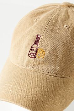 Cotton Spot clean Imported | Embroidered Icon Baseball Cap by Anthropologie in Beige, Women's, Cotton Cute Hats For Women Ball Caps, Cute Baseball Hats, Baseball Hat Women, Vintage Baseball Caps, Ball Caps, Embroidered Caps