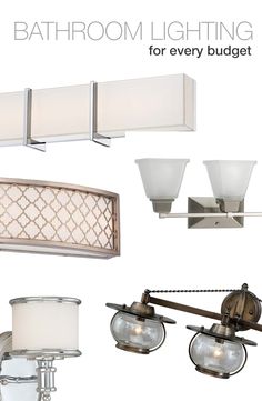 the bathroom lighting for every budget is on sale at overstuffed com, and it's up to date