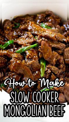 how to make slow cooker mongolian beef