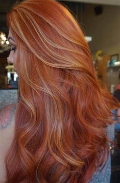 34 Absolutely Stunning Red Hair Color Ideas for Auburn Strawberry ... Auburn Balayage, Fire Hair, Hair Color Auburn