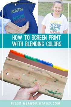 how to screen print with blending colors on t - shirts and tees for kids