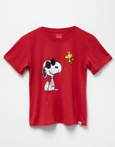 Rsq X Peanuts Boyfriend Tee. Graphic On Front. Oversized Fit. Crew Neck. Short Sleeve. 100% Cotton. Machine Wash. Imported. | Rsq X Peanuts Girls Boyfriend Tee Playful Character Print T-shirt With Relaxed Fit, Red Cartoon Print T-shirt For Spring, Playful Relaxed Fit Tops For Streetwear, Playful Relaxed Fit T-shirt With Character Print, Playful Tops With Character Print In Relaxed Fit, Playful Relaxed Fit Tops With Character Print, Playful Pre-shrunk Tops For Streetwear, Flannel Sweatshirt, Graphic Trends