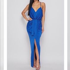 New Blue Dress Ruched Stretch Draped Fashion Nova Style Blue Draped Maxi Dress For Night Out, Blue Ruched Maxi Dress For Party, Blue Ruched Maxi Dress For Evening, Blue Draped Maxi Dress For Summer, Blue Ruched Maxi Dress For Night Out, Blue Draped Maxi Dress For Party, Draped Fashion, Corduroy Shirt Dress, Sweater Maxi Dress