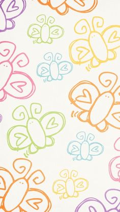 an image of colorful butterflies on white paper