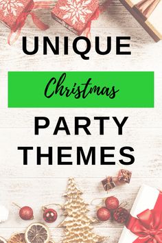 christmas party themes with presents on the table