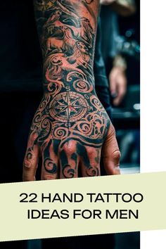 22 Hand Tattoo Ideas for Men Mushroom Tattoo On Hand, Tree Roots Hand Tattoo, Men S Hand Tattoo, Groovy Tattoo Ideas, Men’s Hand Tattoo, Unique Hand Tattoos For Men, Men Hand Tattoos Ideas, Men’s Hand Tattoos