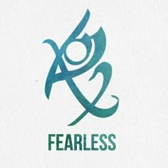 a logo for a yoga studio with the words fearless and an image of a person