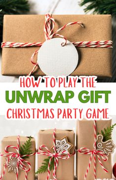 DIY Christmas Games For Kids and Adults! The Unwrap The Gift Game is a Fun Gift Exchange Paper Holiday Gift Exchange Games, Christmas Party Games For Groups, Xmas Party Games for Christmas Eve Games, Christmas Gift Exchange Games for Teens Christmas Party, Alternative to White Elephant Gift Exchange Christmas Gift Games, Holiday Gift Games Family Christmas, Fun Christmas Gift Games For Family. Fun Gift Games For Christmas, Bad Santa Ideas For Family Christmas Party, Funny Christmas Gift Swap Game and Christmas Present Games Family Ideas. #whiteelephant #christmasgames #giftgames #partygames #groupgames #familygames Adult Christmas Party Games Gift Exchange, Kids Gift Exchange Game, How To Play White Elephant Game, White Elephant Story, Gift Games For Christmas, Christmas Gift Game Ideas, Christmas White Elephant Games, Christmas Present Exchange Games, Christmas Auction Game