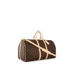 Products by Louis Vuitton: Keepall Bandoulière 55 Louis Vuitton Duffle Bag, Louis Vuitton Suitcase, Louis Vuitton Keepall 55, Designer Luggage, Louis Vuitton Official Website, Louis Vuitton Keepall, Cotton Textile, Louis Vuitton Official, Material Girls