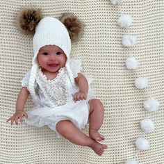 Tassel Beanie, Pompom Tassel, Mix Baby Girl, Sweet Pictures, Makeup List, Adorable Babies, Baby Cakes