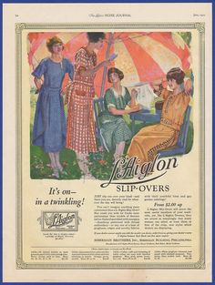 an old fashion magazine ad featuring women in dresses