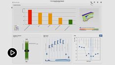 an image of a dashboard with graphs and diagrams on the screen, which shows different types of data