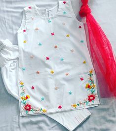 Krhai Design Dress, Embroidery Designs For Baby Girl, Kids Dress Collection, Baby Frock Pattern, Kids Frocks Design, Trendy Shirt Designs