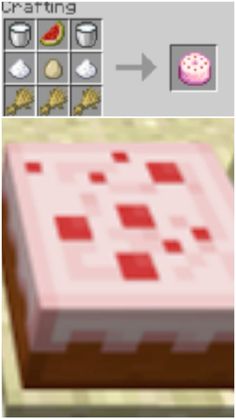 an image of a cake that is made in minecraft